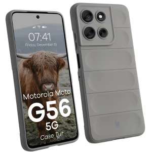 Pancerne etui Bizon Case Tur do Motorola Moto G56 5G, jasnoszare