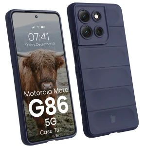 Pancerne etui Bizon Case Tur do Motorola Moto G86 5G, granatowe