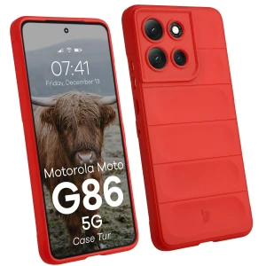 Pancerne etui Bizon Case Tur do Motorola Moto G86 5G, czerwone