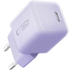 Ładowarka sieciowa USB-C PD, 25W, Tech-Protect NCM25, jasnofioletowa