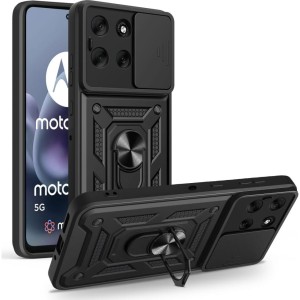 Etui z ringiem Tech-Protect Camshield Pro do Motorola Moto G86 5G, czarne 