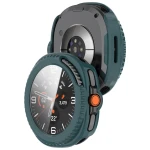 Etui ze szkłem do zegarka Bizon Case Watch Adamo do Galaxy Watch 8 Classic 46 mm, zielone