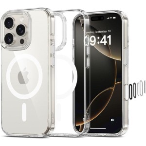 Etui Tech-Protect Flexair Hybrid CC do MagSafe do iPhone 16 Pro, przezroczyste