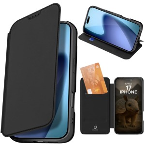 Etui z klapką Dux Ducis Skin Pro do iPhone 17, czarne