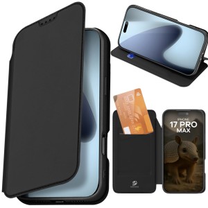 Etui z klapką Dux Ducis Skin Pro do iPhone 17 Pro Max, czarne