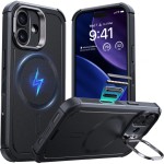 Etui ESR Cyber Tough Case Kickstand do MagSafe do iPhone 17, czarne
