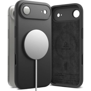 Etui Ringke Silicone Magnetic CC do MagSafe do iPhone Air, czarne
