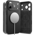 Etui Ringke Silicone Magnetic CC do MagSafe do iPhone 17 Pro, czarne