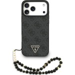 Etui Guess 4G Strap Triangle Logo MagSafe do iPhone 17 Pro Max, czarne
