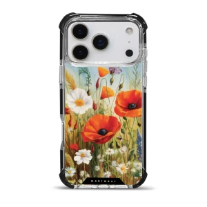 Etui ochronne do iPhone 17 Pro Max do MagSafe, Mobiwear Elite Bumper, łąkowe kwiaty
