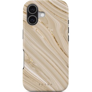 Etui Burga Full Glam Tough Magnetic do iPhone 17, beżowe wzorzyste