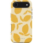 Etui Burga Lemon Tart Tough Magnetic do iPhone 17 Pro, żółte z cytrynowym wzorem