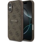 Etui Guess Hardcase 4G Ring Classic Logo do MagSafe do iPhone 17, brązowe