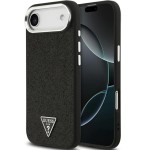 Etui Guess Hardcase Glitter Triangle Logo do MagSafe do iPhone Air, czarno-brokatowe