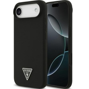 Etui Guess Hardcase Silicone Triangle Logo do MagSafe do iPhone Air, czarne