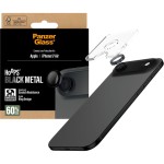 Szkło hartowane na aparat z aplikatorem PanzerGlass Hoops do iPhone Air, przezroczysto-czarne