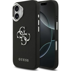 Etui Guess Grained Big 4G Small Classic Logo do iPhone 17, czarne