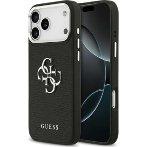 Etui Guess Grained Big 4G Small Classic Logo do iPhone 17 Pro Max, czarne