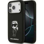 Etui Karl Lagerfeld Silicone KL Sketch Logo do MagSafe do iPhone 17 Pro, czarne