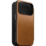 Etui z klapką Nomad Modern Leather Folio do MagSafe, do iPhone 17 Pro, jasnobrązowe