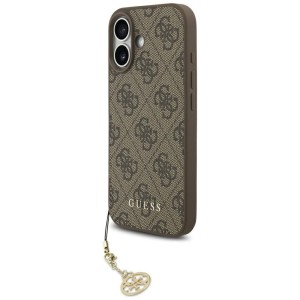 Etui Guess 4G Charms Collection do iPhone 17, brązowe