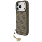 Etui Guess 4G Charms Collection do iPhone 18 Pro / 17 Pro, brązowe