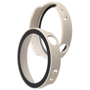 Etui ze szkłem do zegarka Bizon Case Watch Adamo do Huawei Watch GT6 41 mm, beżowe