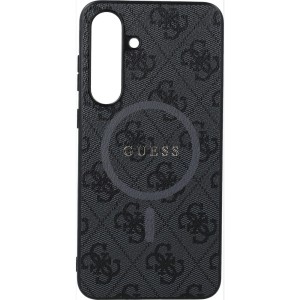Etui Guess Hardcase 4G Ring Classic Logo do MagSafe do Galaxy S25 FE, czarna ze złotymi elementami