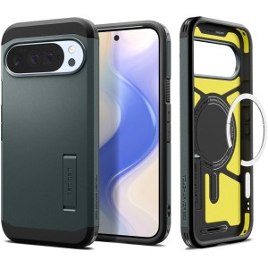 Etui Spigen Tough Armor Mag do MagSafe do Google Pixel 10 Pro XL, zielone