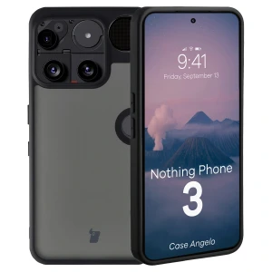 Etui Bizon Case Angelo do Nothing Phone (3), przydymione z czarną ramką