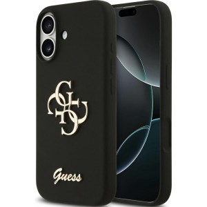 Etui Guess Hardcase Silicone Big 4G Script do iPhone 17, czarne
