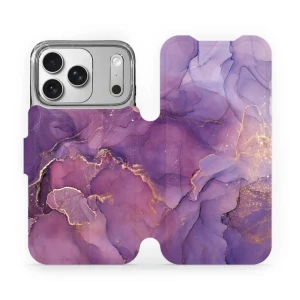 Etui z klapką do iPhone 17 Pro, Mobiwear Book, fioletowe