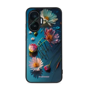 Etui ochronne do Xiaomi POCO F7, Mobiwear Glossy Case, niebiesko-kwieciste