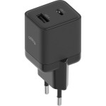 Ładowarka sieciowa GaN USB-C PD, USB-A QC, 30W, Allity ATC-01-30WAC, czarna