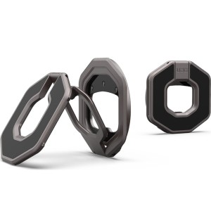 Magnetyczny uchwyt na telefon Urban Armor Gear Monarch Dual Magnetic Ring Stand do MagSafe, metaliczna szarość