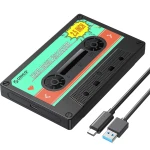 Kieszeń, obudowa na dysk SSD / HDD  2,5'' Orico Hard Drive Enclosure, USB-C 3.1 (6 Gb/s) + kabel USB-C / USB-A  0,5 m, wielokolorowa-retro