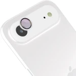 Szkło na aparat z aplikatorem Bizon Glass Snap Lens do iPhone Air, 1 zestaw, biała ramka