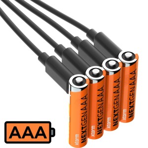 Akumulatorki AAA, Xtorm NexGen 570mAh, wielokrotnego ładowania na USB-C, 4-pak