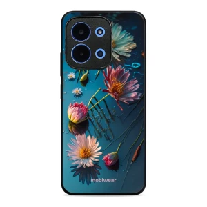 Etui ochronne do Xiaomi Redmi 15C 4G / 5G, Mobiwear Glossy Case, niebiesko-kwieciste