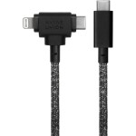 Kabel 2w1 USB-C - USB-C / Lightning, Native Union Belt Cable Duo, 1.5 m, czarny