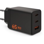 Ładowarka sieciowa GaN 2x USB-C PD, USB-A QC, 65W, Urban Armor Gear SRGE, czarna