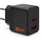 Ładowarka sieciowa GaN USB-C PD, USB-A QC, 30W, Urban Armor Gear SRGE, czarna