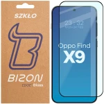 Szkło hartowane Bizon Glass Edge do Oppo Find X9, czarna ramka