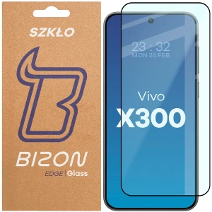 Szkło hartowane Bizon Glass Edge do Vivo X300, czarna ramka