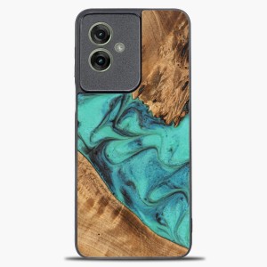 Drewniane etui do Motorola Moto G55 5G, Bewood Unique Turquoise