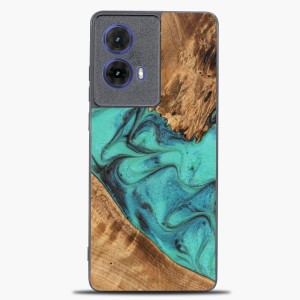 Drewniane etui do Motorola Moto G85 5G, Bewood Unique Turquoise