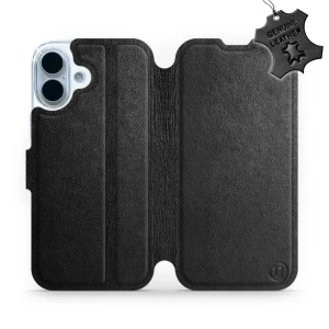 Etui z naturalnej skóry do iPhone 17, Mobiwear Leather, czarne