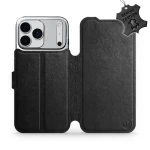 Etui z naturalnej skóry do iPhone 17 Pro Max, Mobiwear Leather, czarne