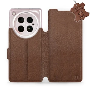 Etui z naturalnej skóry do Infinix Zero 40 5G, Mobiwear Leather, brązowe