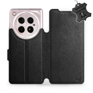 Etui z naturalnej skóry do Infinix Zero 40 5G, Mobiwear Leather, czarne